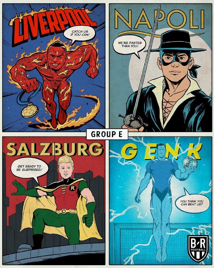 漫画欧冠分组 巴萨化身雷神