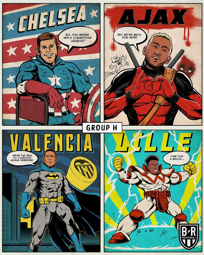 漫画欧冠分组 巴萨化身雷神