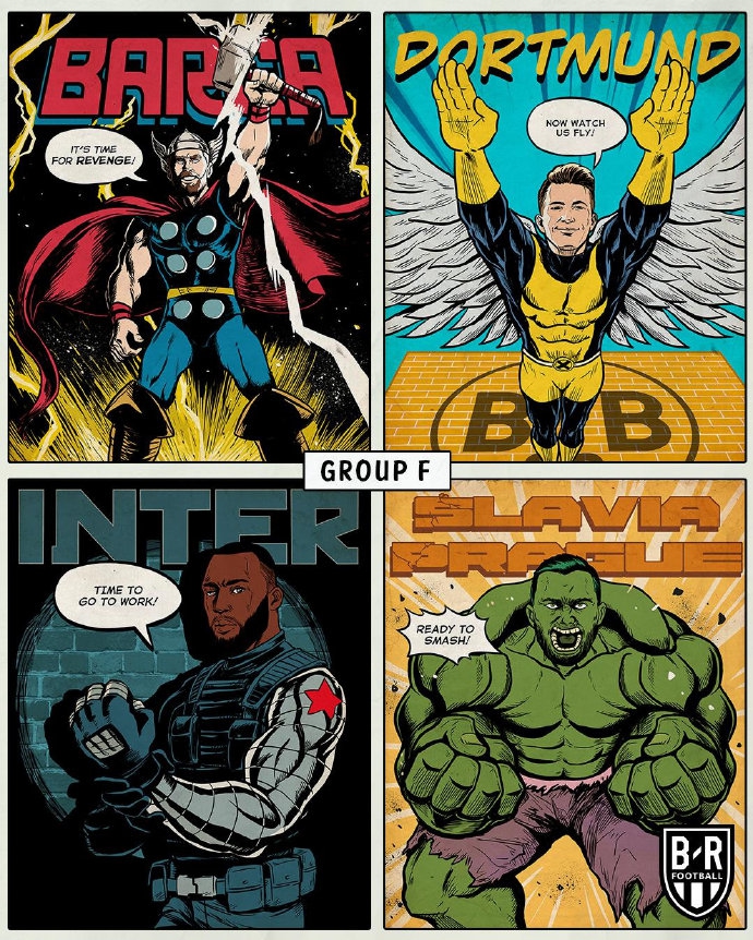 漫画欧冠分组 巴萨化身雷神