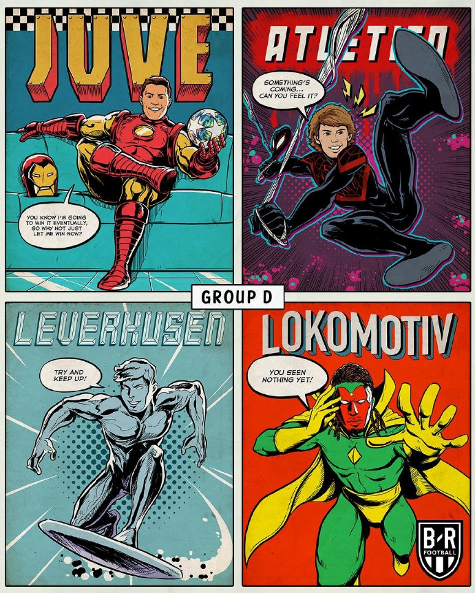 漫画欧冠分组 巴萨化身雷神