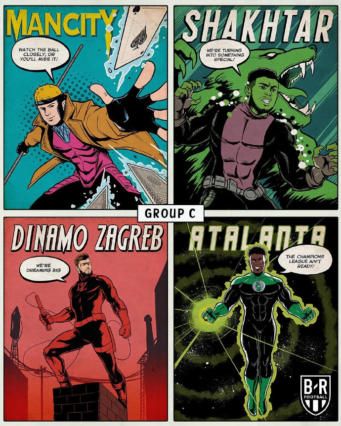 漫画欧冠分组 巴萨化身雷神