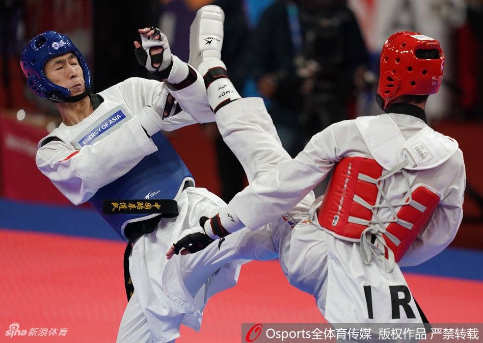 亚运跆拳道63公斤赵帅摘银
