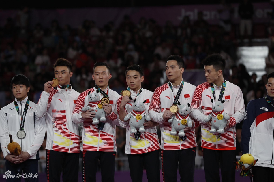 新浪直击亚运体操男团中国夺冠