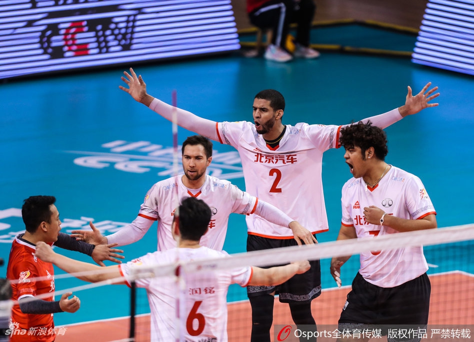 排超决赛③上海男排3-0北京