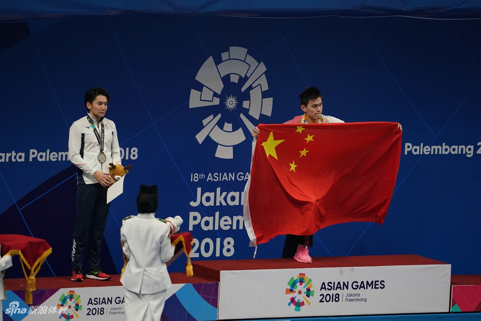 直击亚运男子400米自孙杨夺金