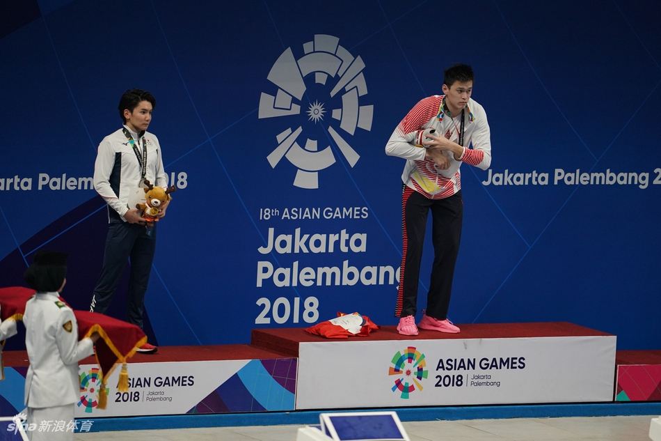 直击亚运男子400米自孙杨夺金