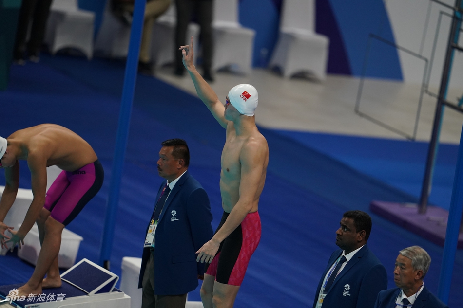 直击亚运男子400米自孙杨夺金