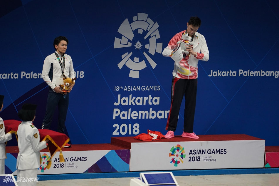 直击亚运男子400米自孙杨夺金