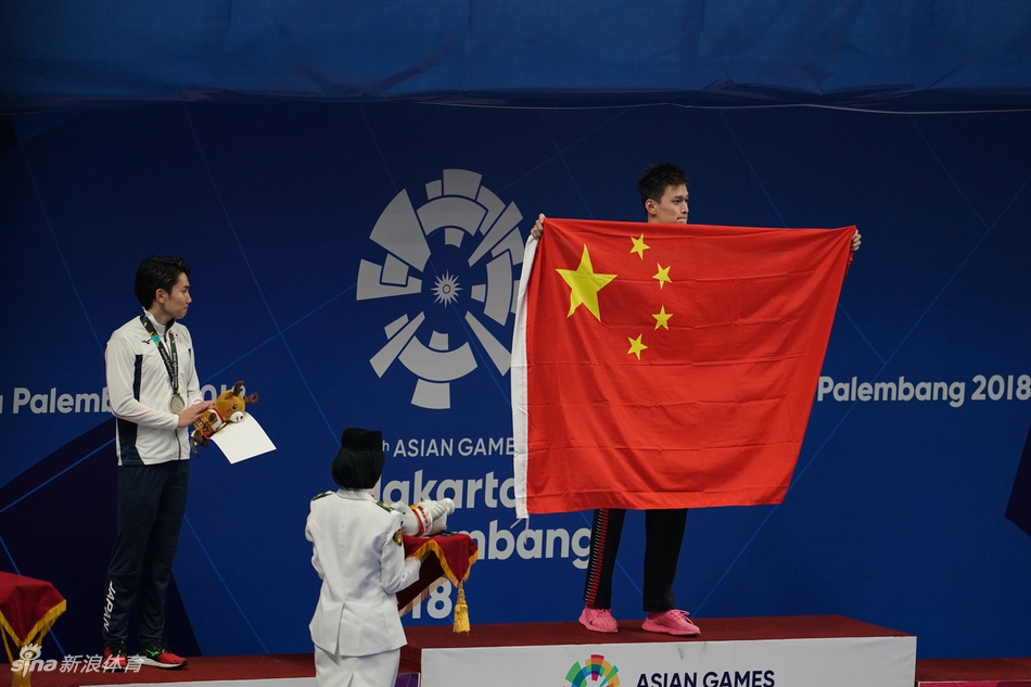 直击亚运男子400米自孙杨夺金