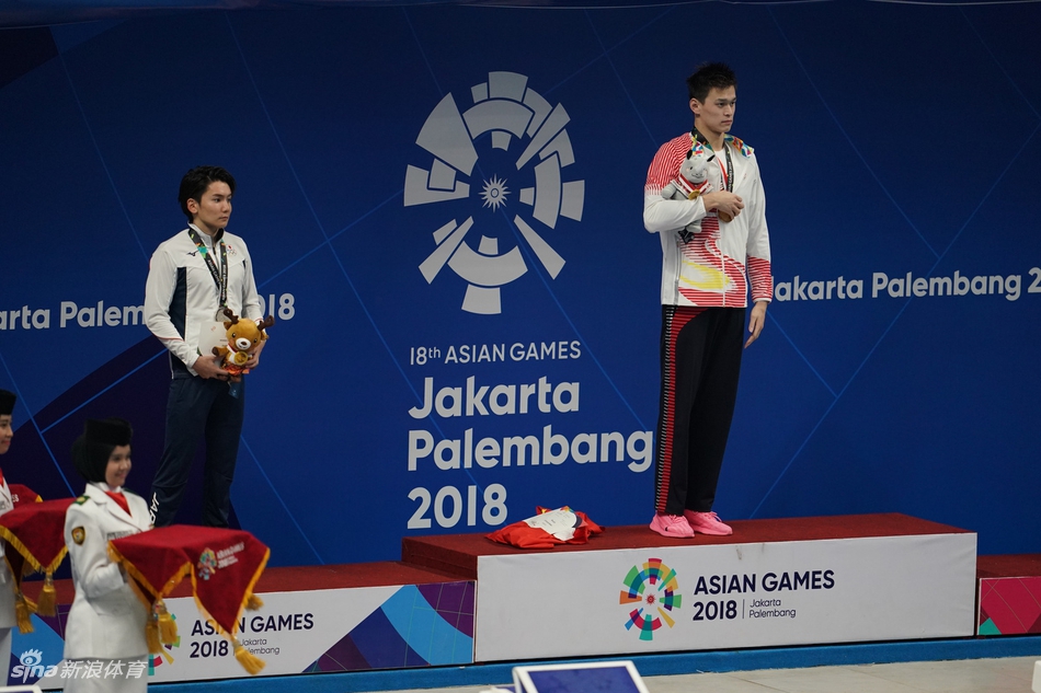 直击亚运男子400米自孙杨夺金