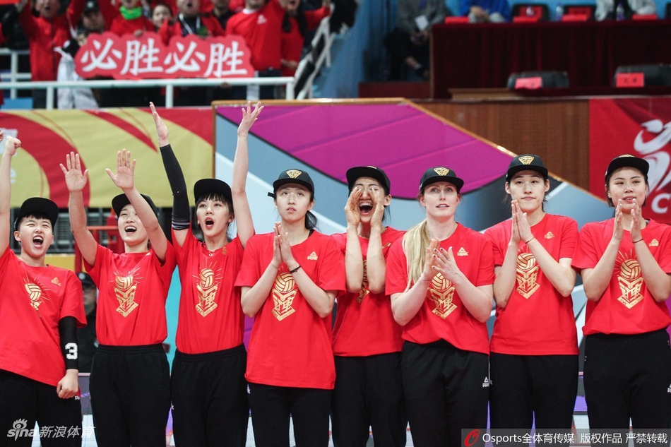 北京女排夺冠颁奖仪式