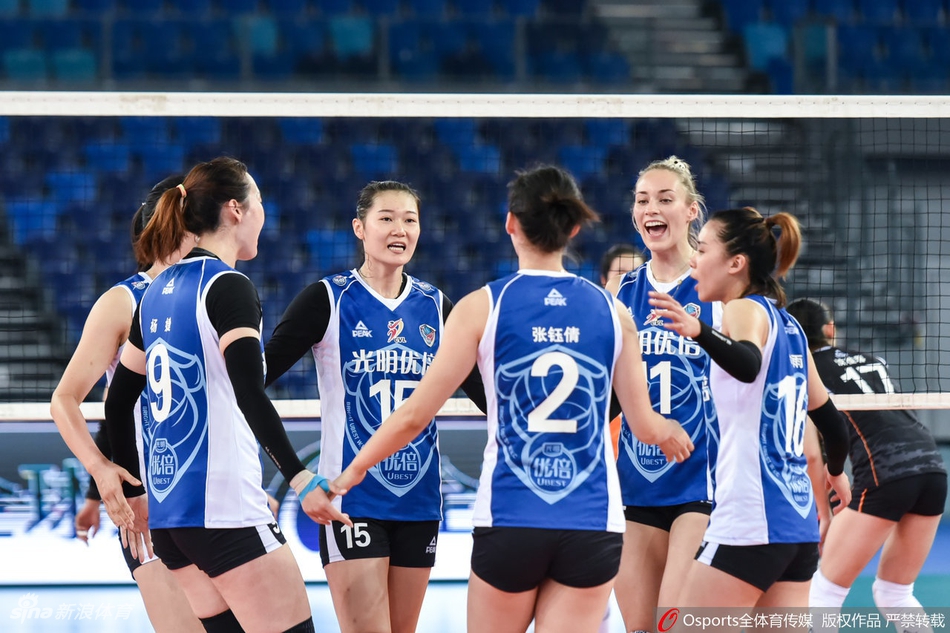 联赛上海女排3-0浙江