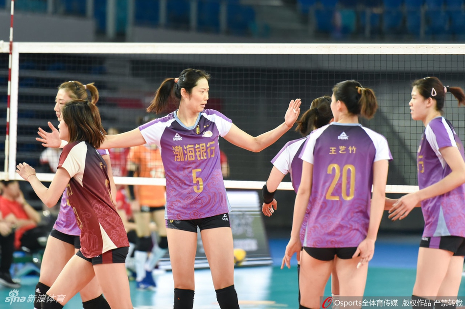 朱婷19分天津女排3-0浙江