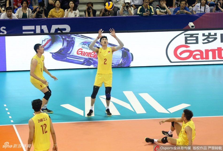 世联赛北仑站中国男排0-3法国