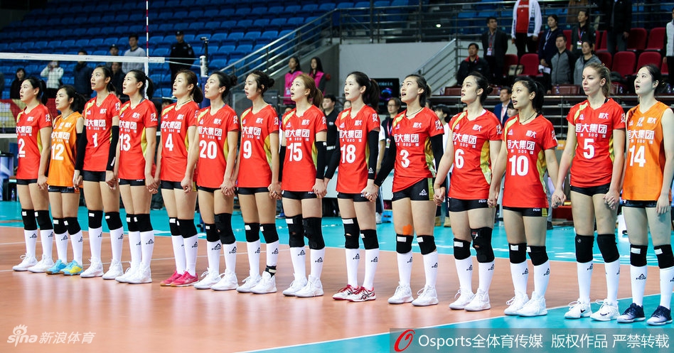 排超八强战恒大1-3天津女排