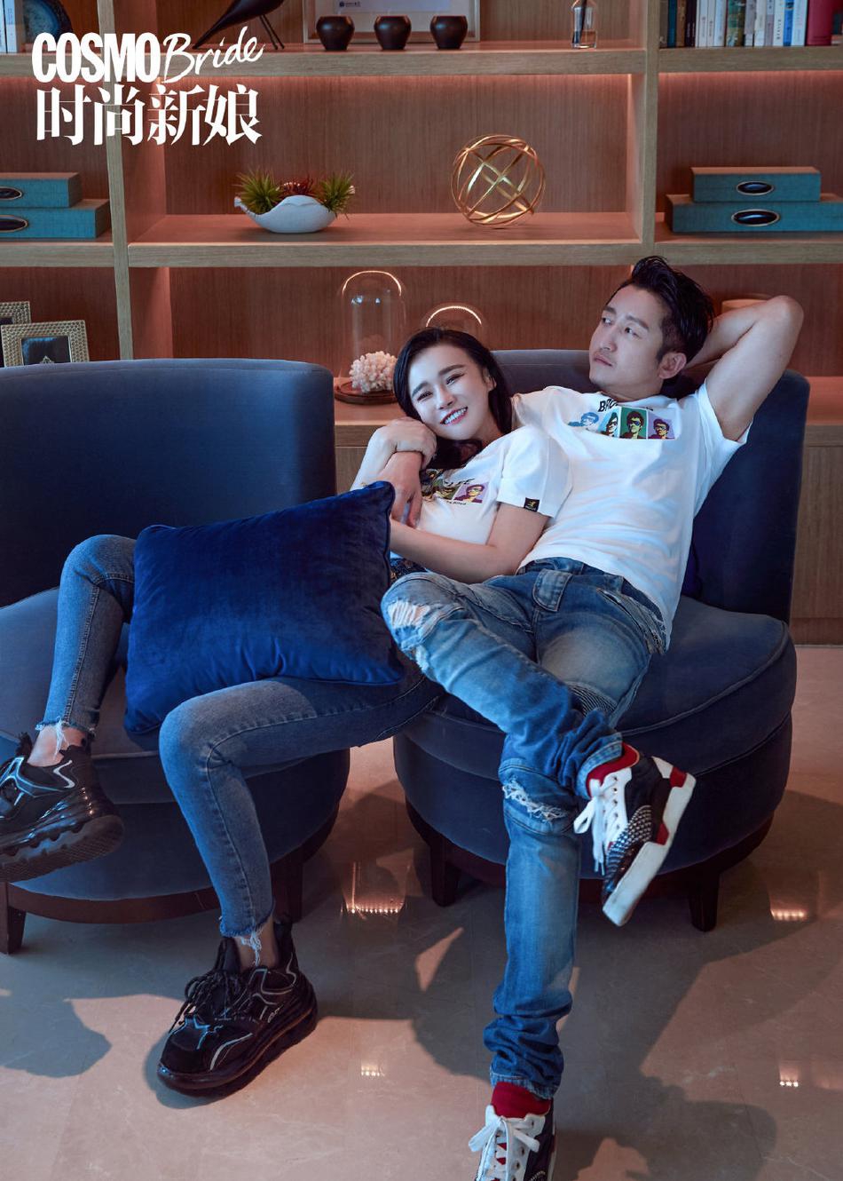 邹市明和妻子最新时尚大片