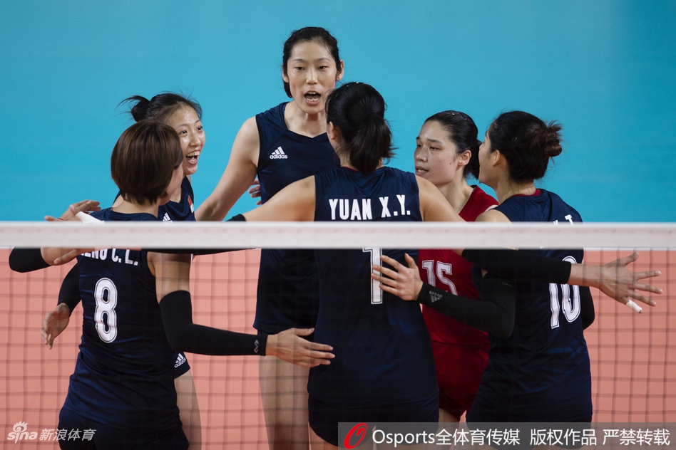 亚运女排小组赛中国3-0中国台北