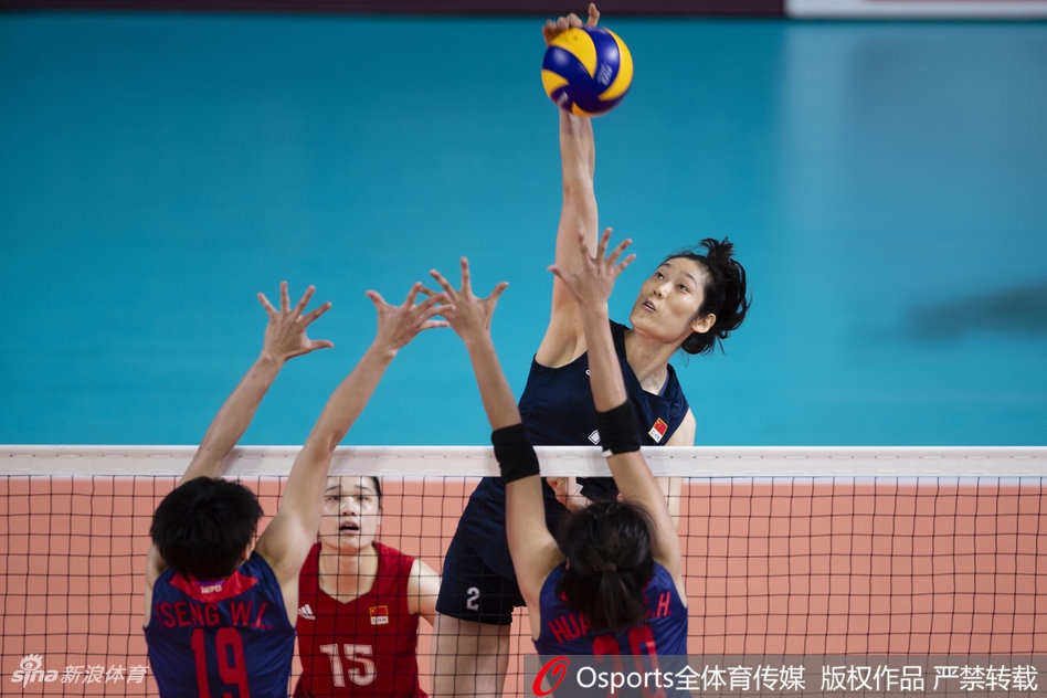 亚运女排小组赛中国3-0中国台北