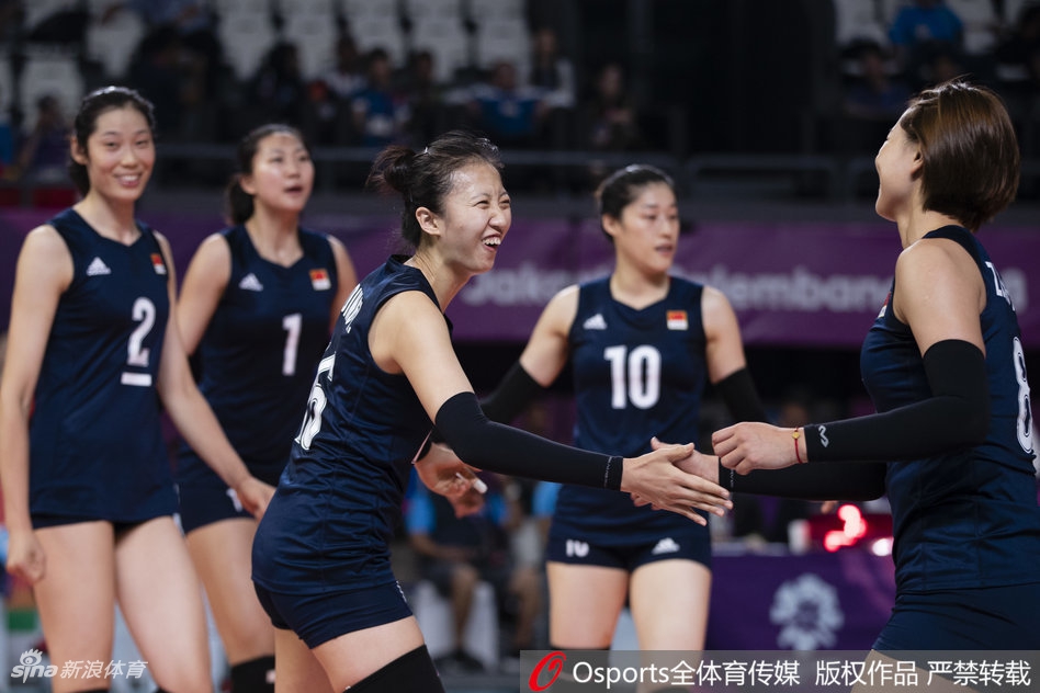 亚运女排小组赛中国3-0中国台北