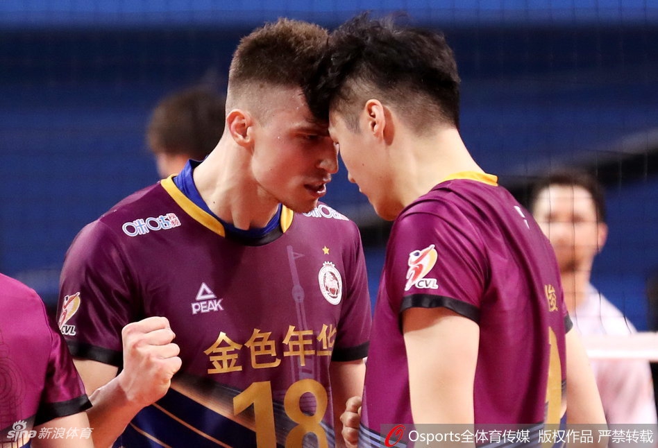 排超决赛③上海男排3-0北京