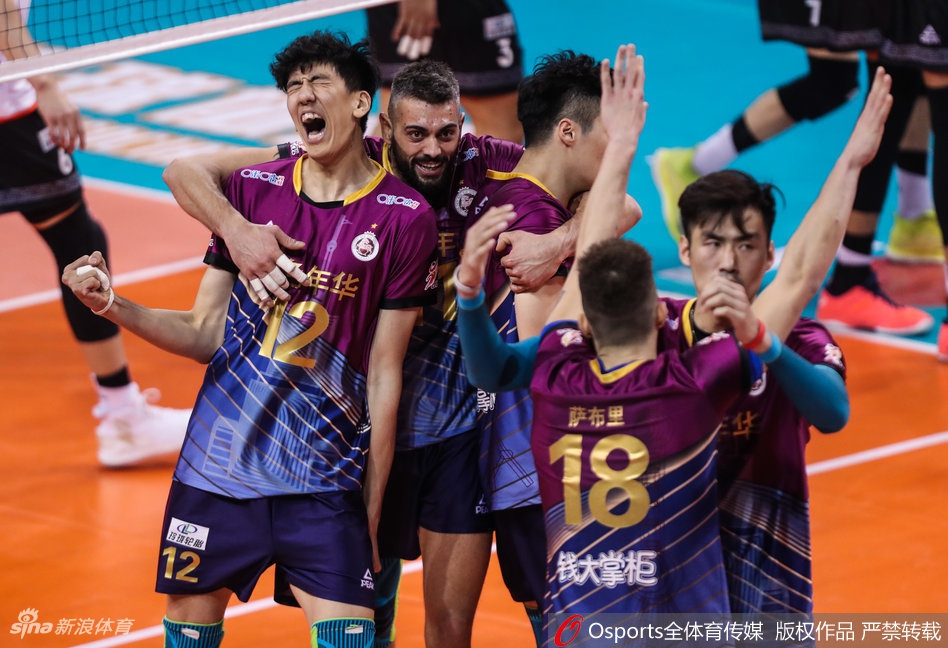 排超决赛③上海男排3-0北京