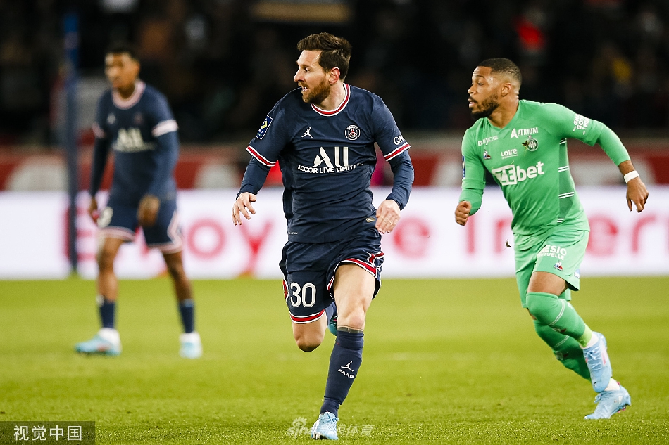 [法甲]巴黎3-1圣埃蒂安 梅西两度助攻姆巴佩破门