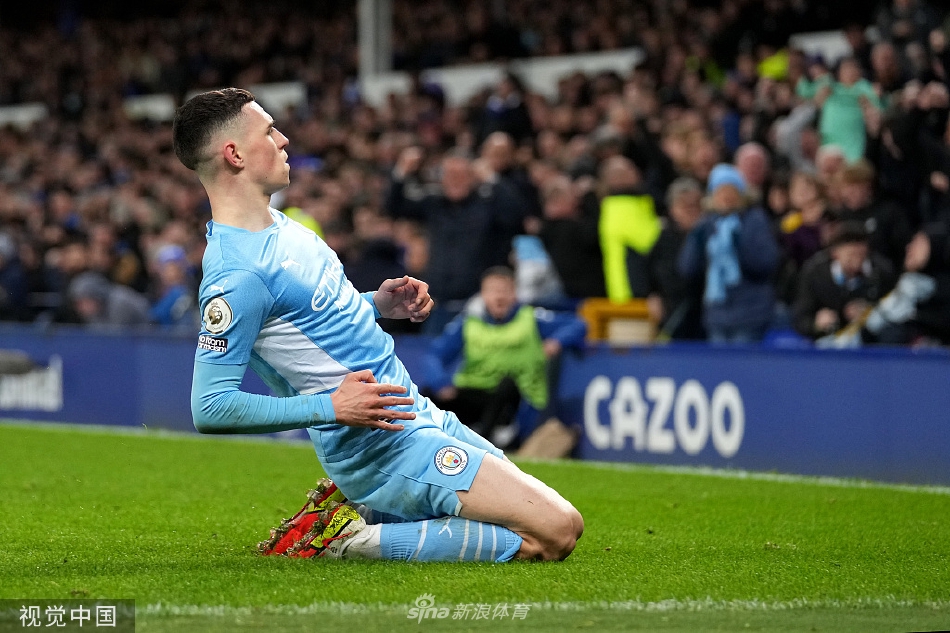 [英超]曼城1-0小胜埃弗顿 福登破门