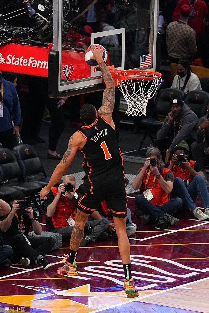 [NBA全明星赛]扣篮大赛：托平夺冠