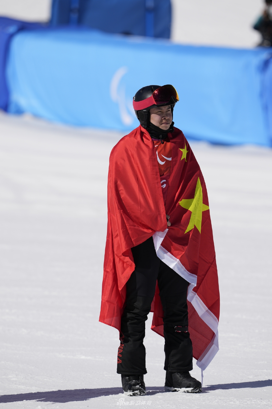 新浪直击残奥单板滑雪男子障碍追逐UL级比赛