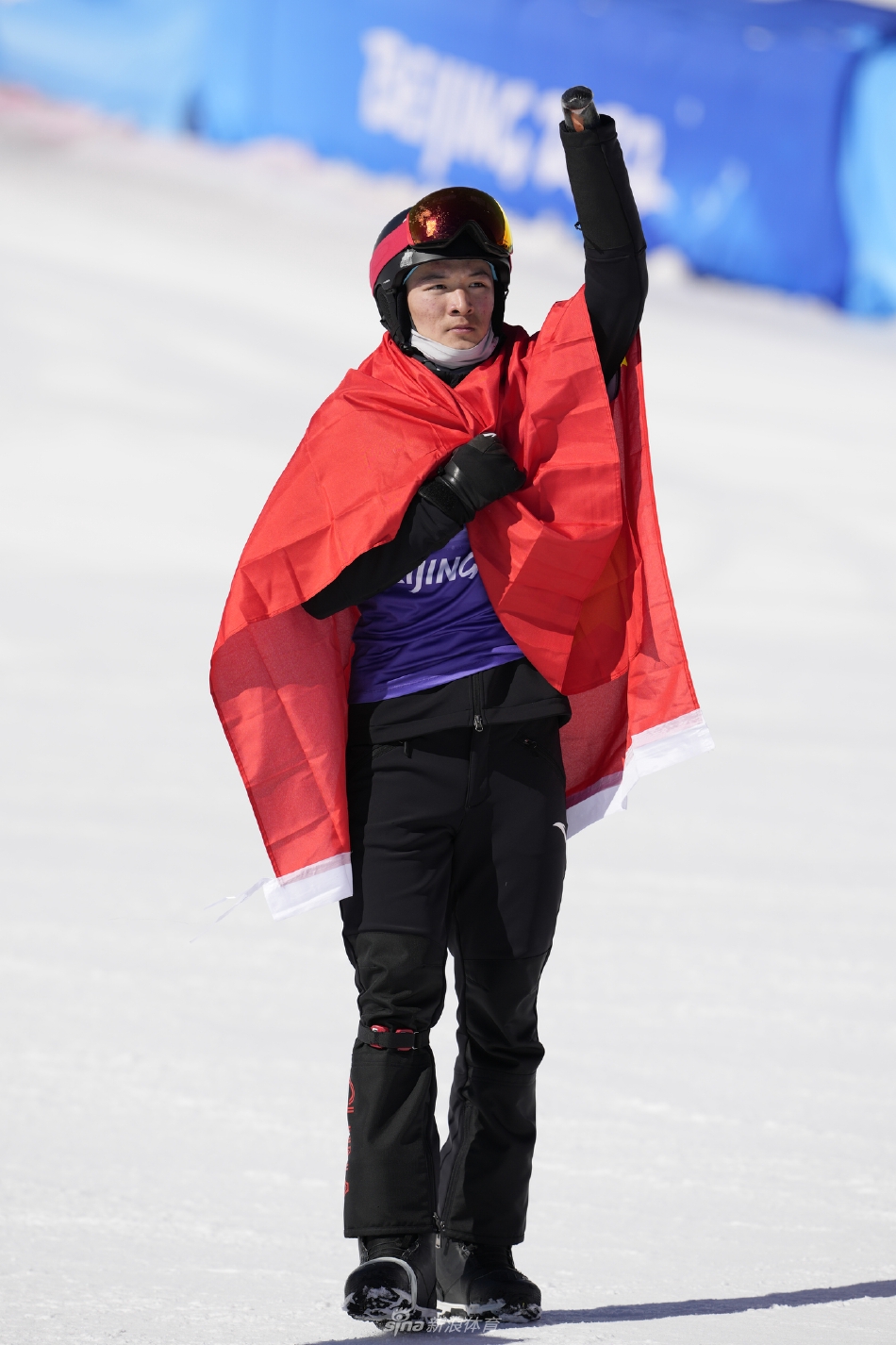 新浪直击残奥单板滑雪男子障碍追逐UL级比赛