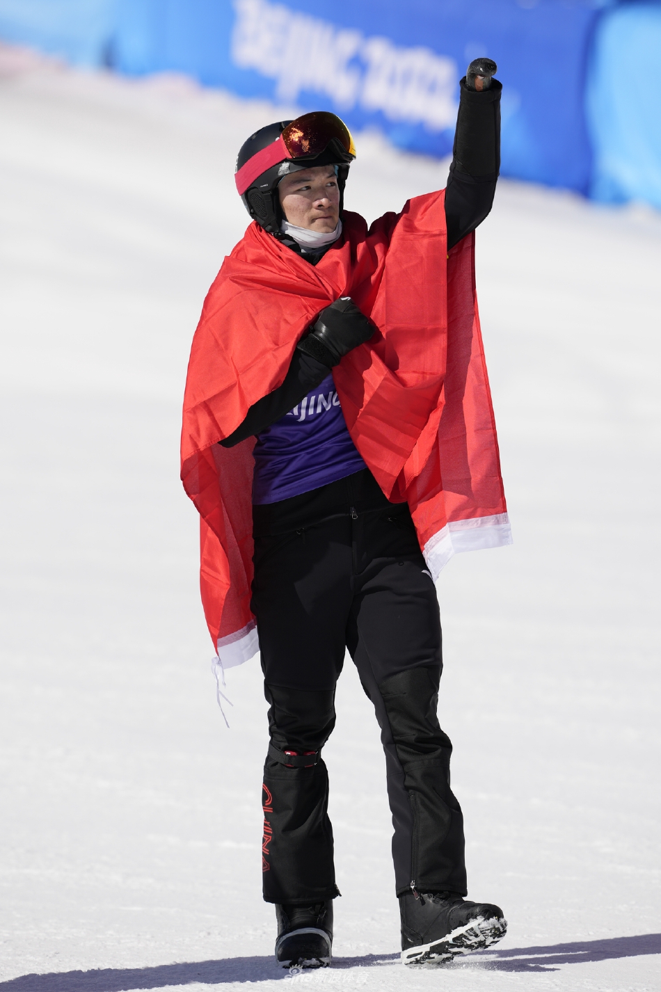 新浪直击残奥单板滑雪男子障碍追逐UL级比赛