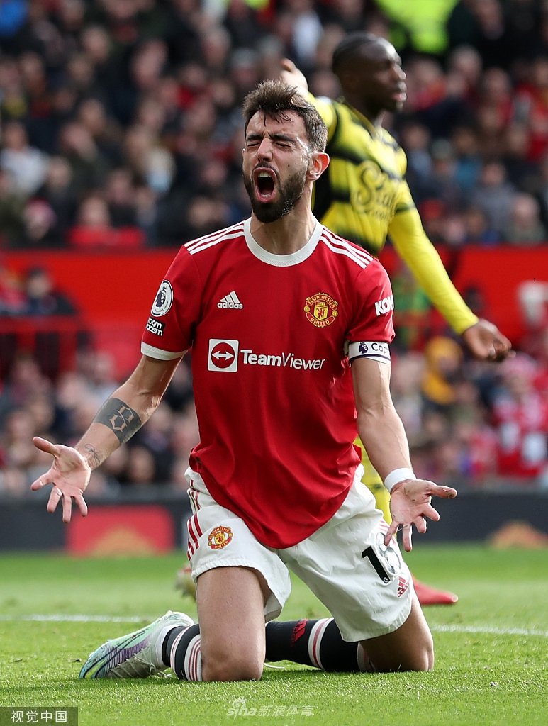 [英超]曼联主场0-0沃特福德 C罗中柱+进球无效