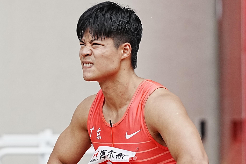 田径奥运会选拔赛开赛 苏炳添表情搞怪