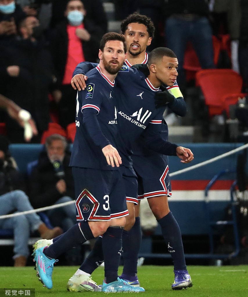 [法甲]巴黎3-1圣埃蒂安 梅西两度助攻姆巴佩破门