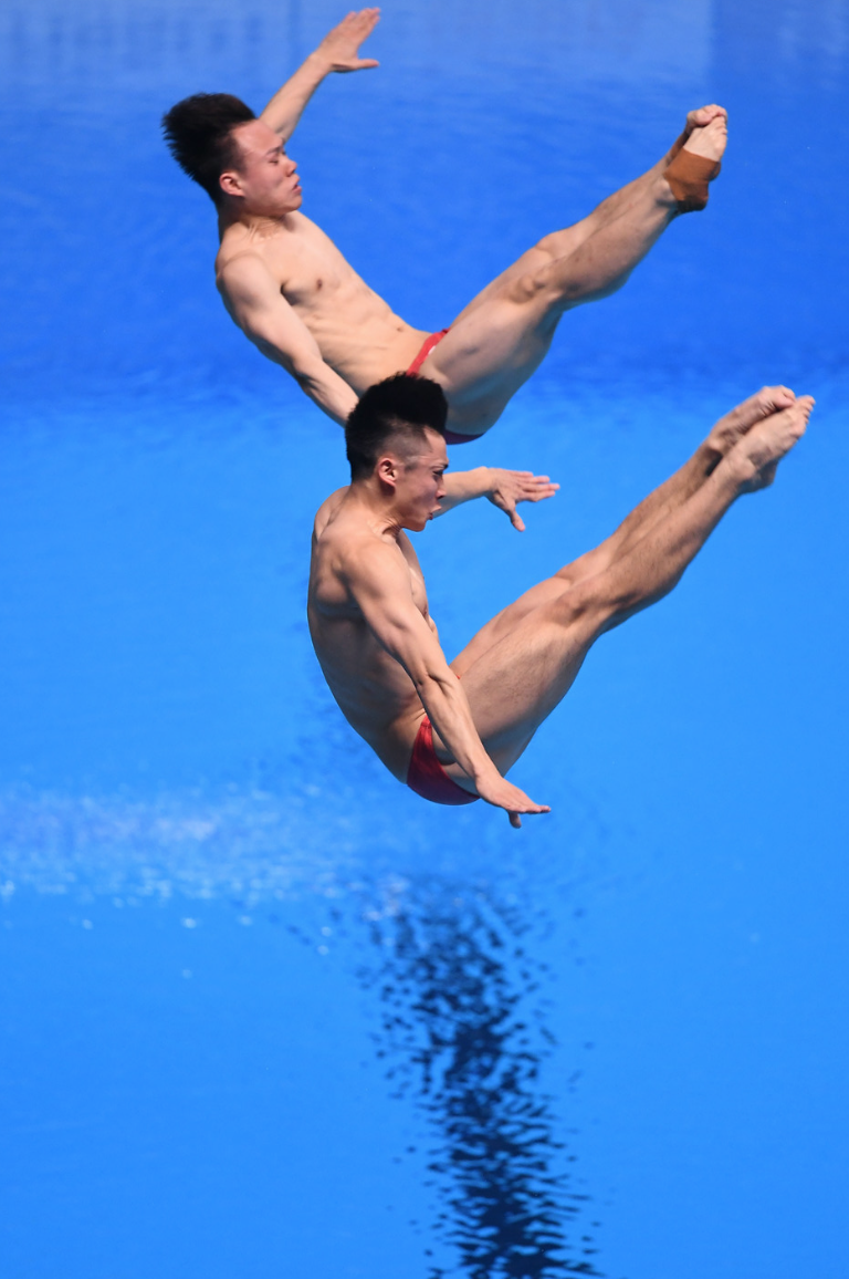 新浪直击亚运男子3米板赛况