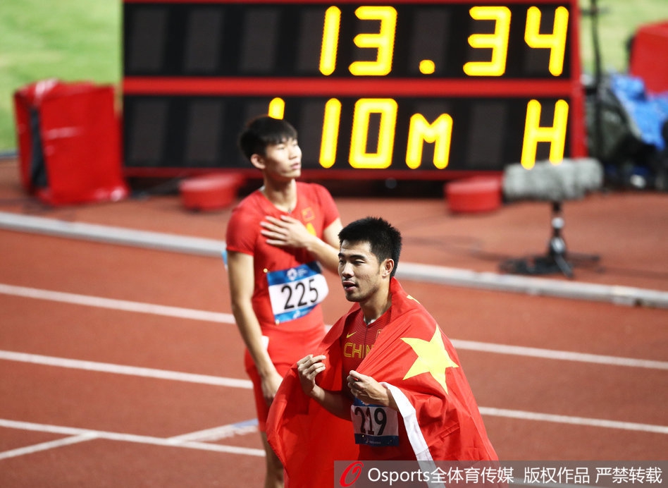 亚运男子110米栏谢文骏卫冕摘金
