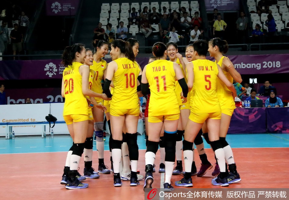 亚运会中国女排3-0菲律宾进四强