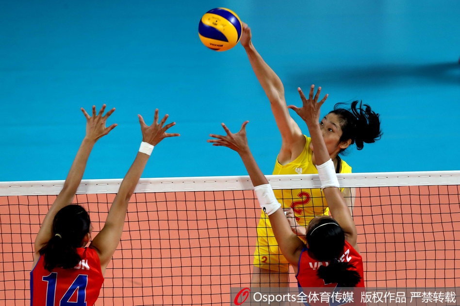 亚运会中国女排3-0菲律宾进四强