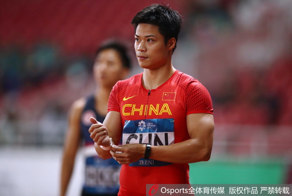 亚运会男子4x100米接力预赛 中国队小组第二出线