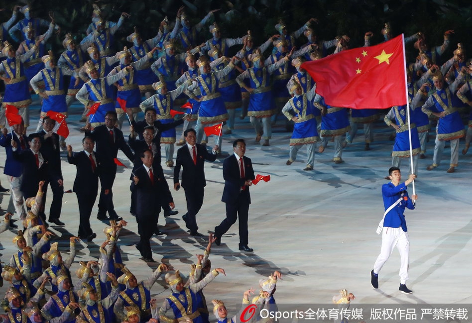亚运会开幕式中国代表团入场