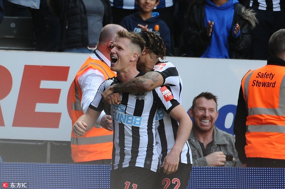 里奇抽射助纽卡反超比分