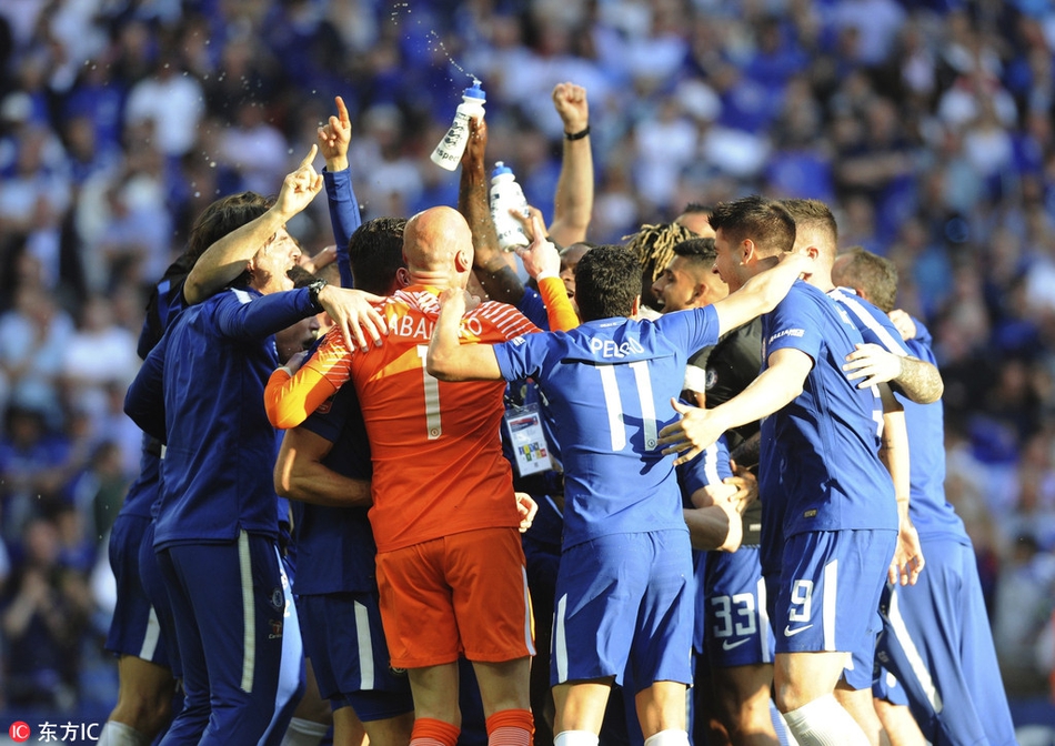 切尔西庆祝夺冠