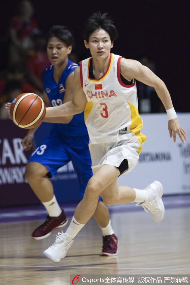 亚运女篮小组赛中国110-42泰国