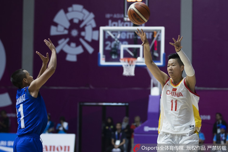 亚运女篮小组赛中国110-42泰国