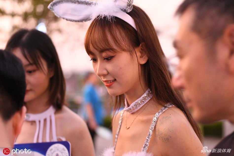 苏宁主场兔女郎引人注目