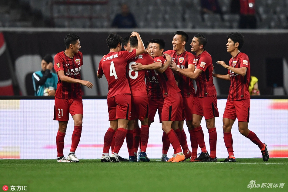 上港庆祝进球