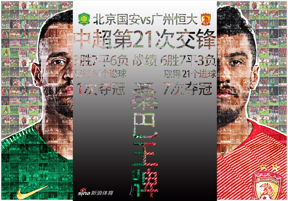 恒大VS国安预热海报