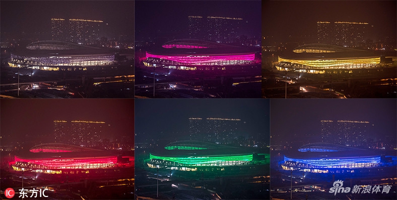 卓尔新主场完工在即夜景美丽