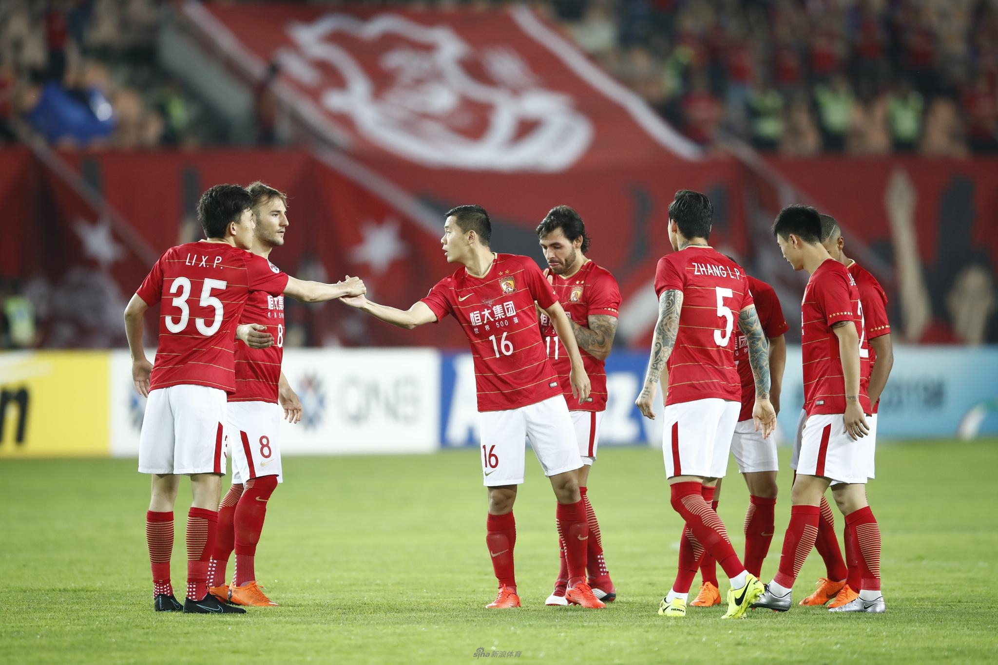 2018年4月16日,2018亚冠联赛,广州恒大迎战大阪樱花,比赛在天河体育场