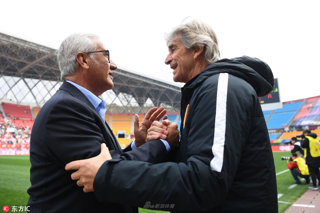 两位前西甲主帅交流
